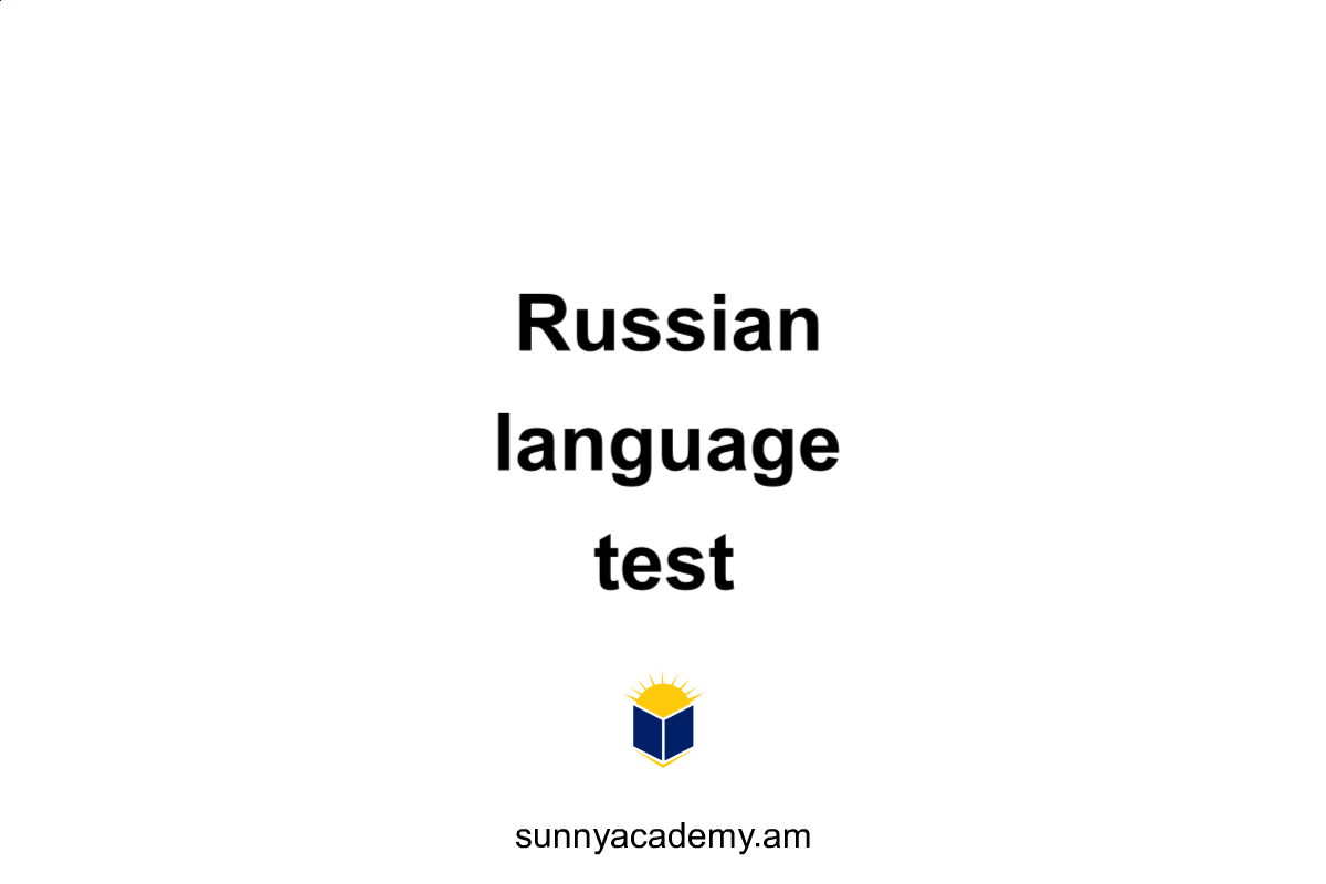 Russian language test
